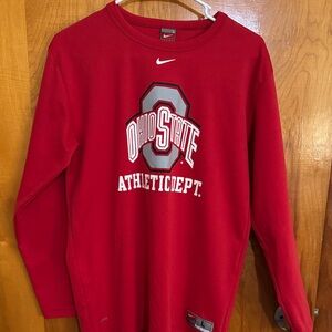 Nike Kids Red Ohio State Athletic Dept Long Sleeve Tee